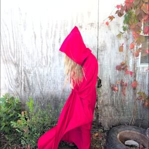 Red Riding Hood Cape Halloween Women's M/L Length 60" Circumference ~50"